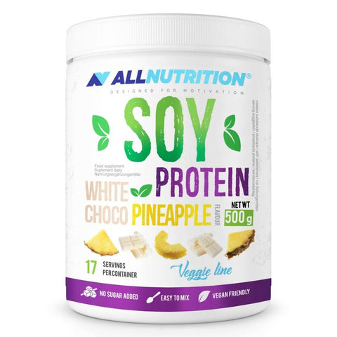 Allnutrition Soy Protein, White Chocolate Pineapple - 500g