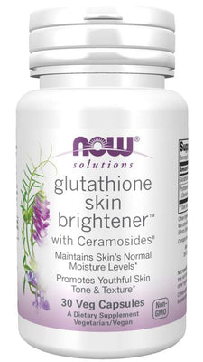 NOW Foods Glutathione Skin Brightener with Ceramosides - 30 vcaps