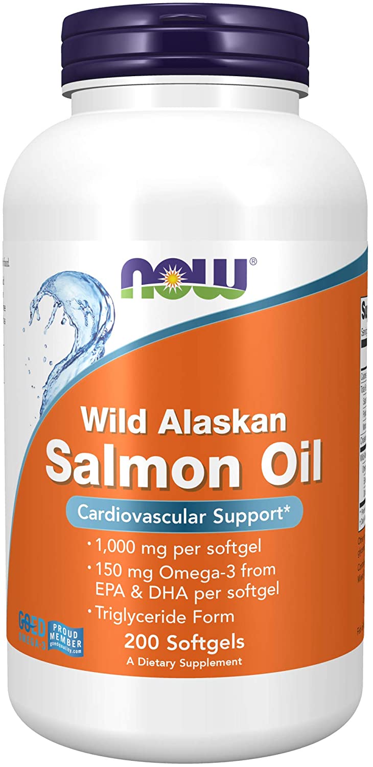 NOW Foods Wild Alaskan Salmon Oil, 1000mg - 200 softgels