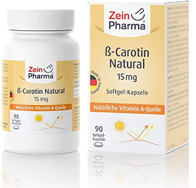 Zein Pharma Beta Carotene Natural, 15mg - 90 caps