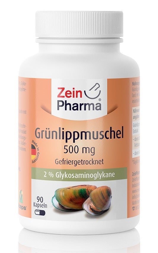 Zein Pharma Green Lipped Mussle, 500mg - 90 caps
