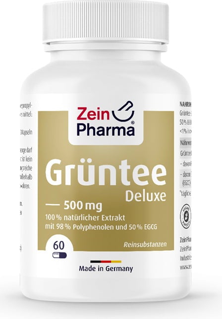 Zein Pharma Green Tea Deluxe, 500mg - 60 caps