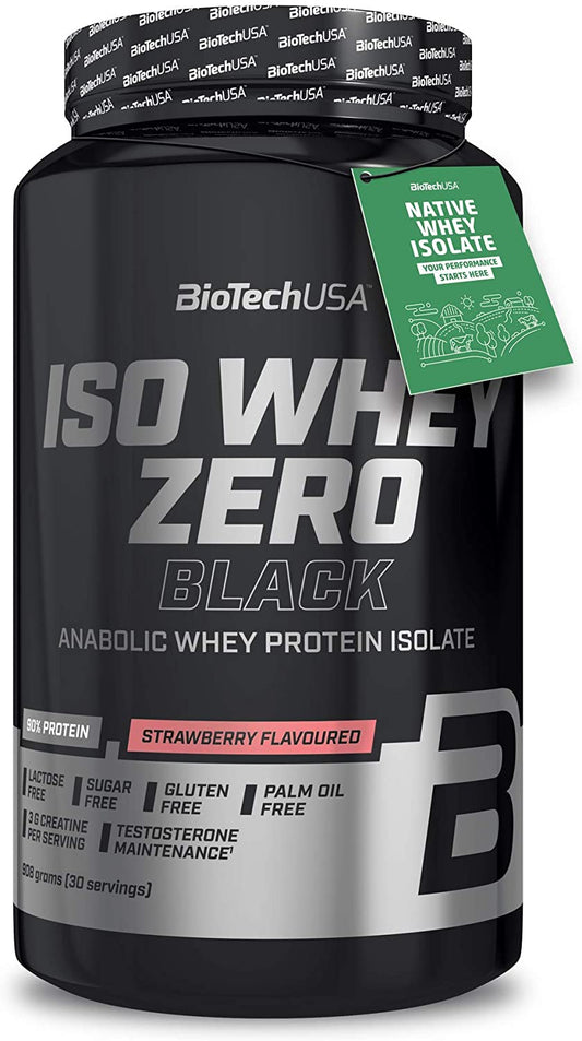 BioTechUSA Iso Whey Zero Black, Strawberry - 908g