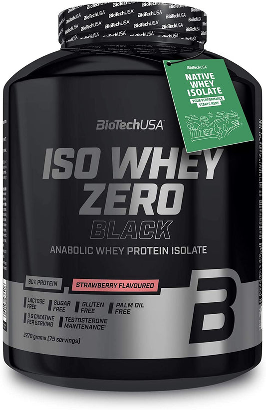 BioTechUSA Iso Whey Zero Black, Strawberry - 2270g