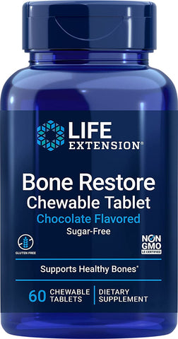 Life Extension Bone Restore, Chocolate - 60 chewable tablets