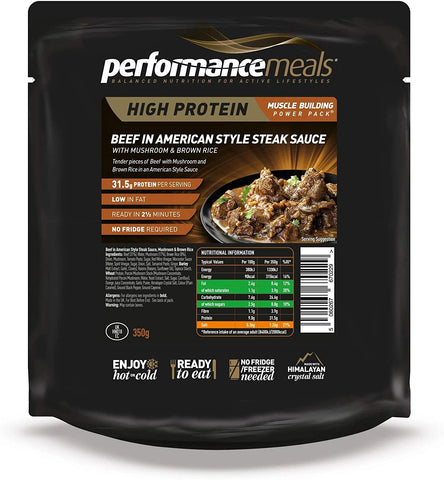 Performance Meals, Beef In American Style Steak Sauce - 1 Pack