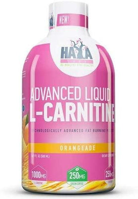 Haya Labs Advanced Liquid L-Carnitine, Orangeade - 500 ml.
