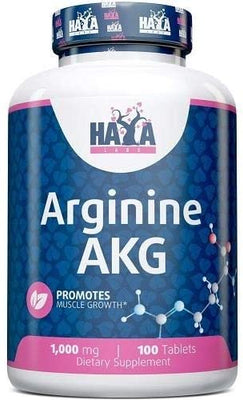 Haya Labs Arginine AKG, 1000mg - 100 tablets
