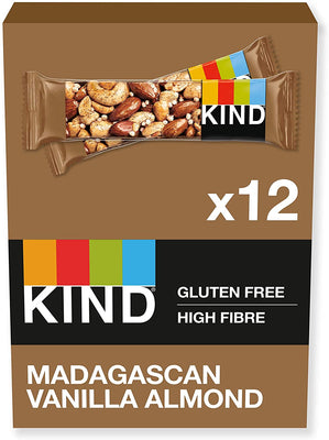 Kind Snacks Nut Bar, Dark Madagascar Vanilla Almond - 12 x 40g