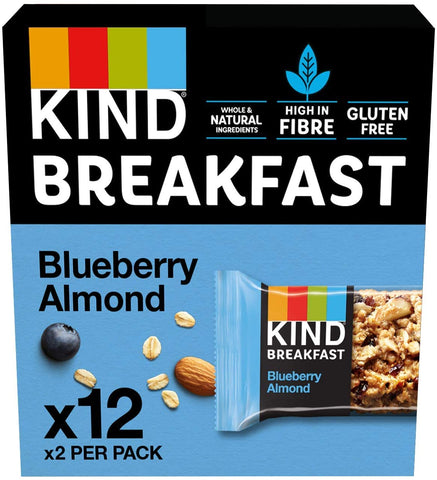 Kind Snacks Breakfast Bar, Blueberry Almond - 12 x 50g