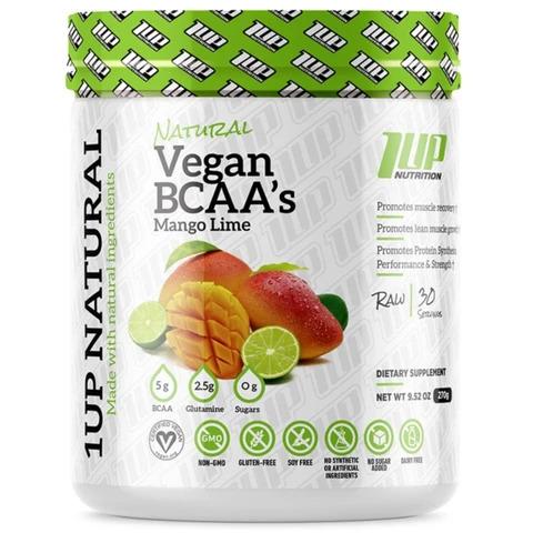 1Up Nutrition Natural Vegan BCAA + Glutamine, Mango Lime - 360g