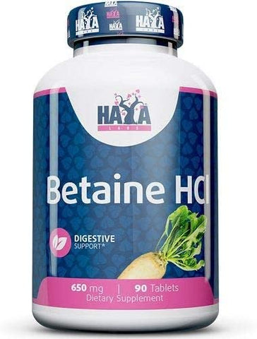 Haya Labs Betaine HCL, 650mg - 90 tablets