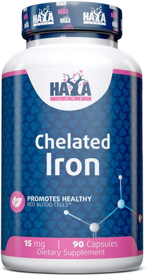 Haya Labs Chelated Iron, 15mg - 90 caps
