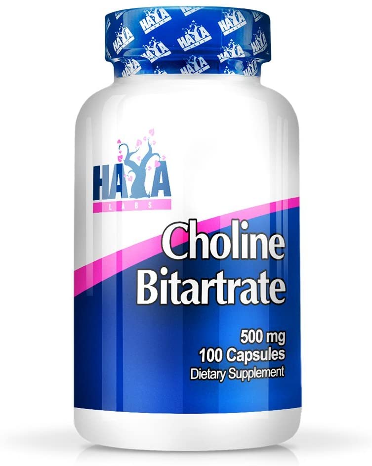 Haya Labs Choline Bitartrate, 500mg - 100 caps