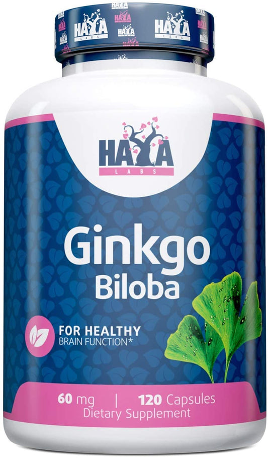 Haya Labs Ginkgo Biloba, 60mg - 120 caps
