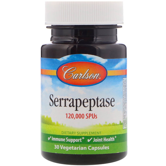 Carlson Labs Serrapeptase, 120 000 SPU Delayed Release - 30 vcaps