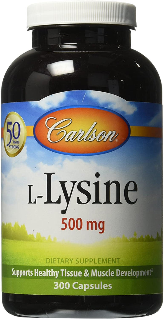 Carlson Labs L-Lysine, 500mg - 300 caps