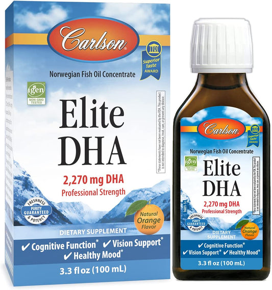 Carlson Labs Elite DHA, 2270mg Natural Orange - 100 ml.