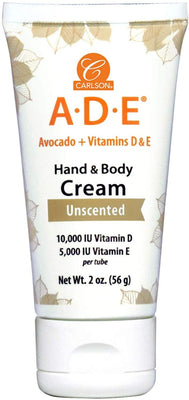 Carlson Labs ADE Hand & Body Cream, Unscented - 56g