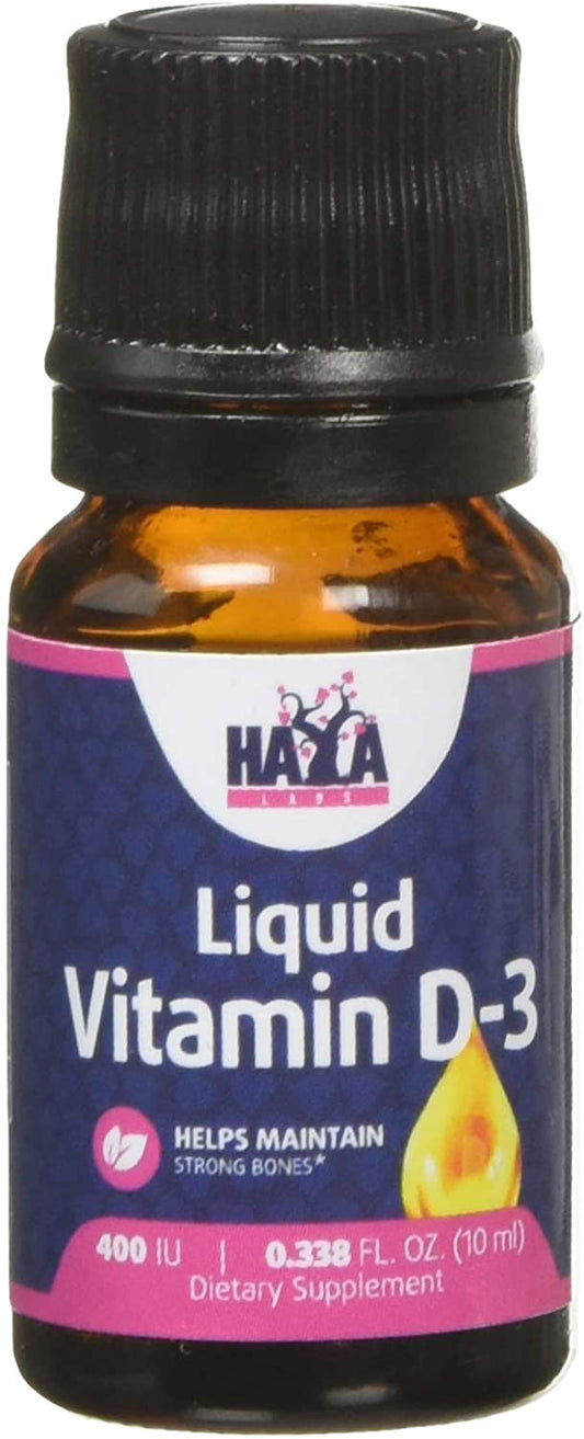 Haya Labs Liquid Vitamin D-3, 400 IU - 10 ml.