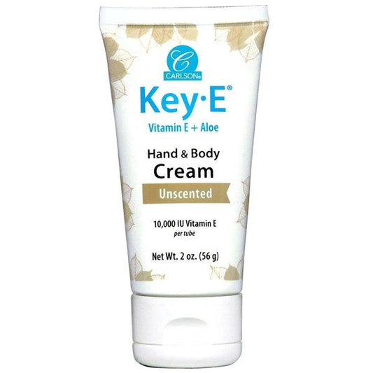 Carlson Labs Key-E Hand & Body Cream, Unscented - 56g