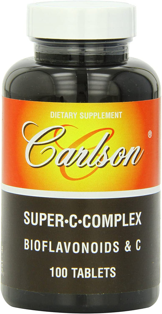 Carlson Labs Super-C Complex, Vitamin C + Bioflavonoids - 100 vegetarian tabs