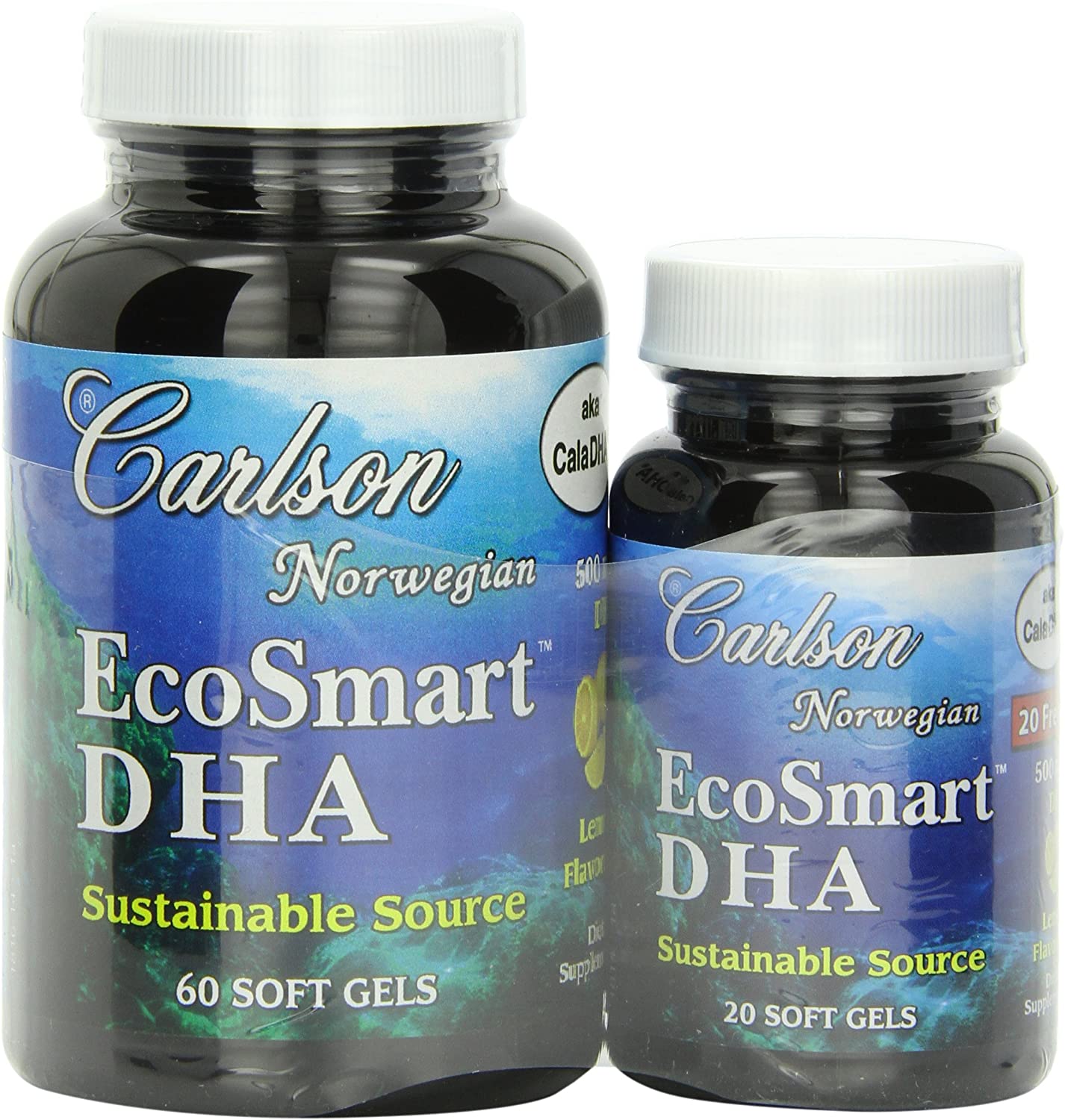 Carlson Labs EcoSmart DHA, Natural Lemon - 60 + 20 softgels