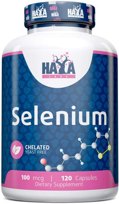 Haya Labs Selenium Chelated Yeast Free, 100mcg - 120 caps