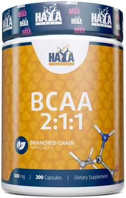 Haya Labs Sports BCAA 2:1:1, 500mg - 200 caps