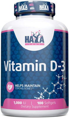 Haya Labs Vitamin D-3, 1000 IU - 100 softgels