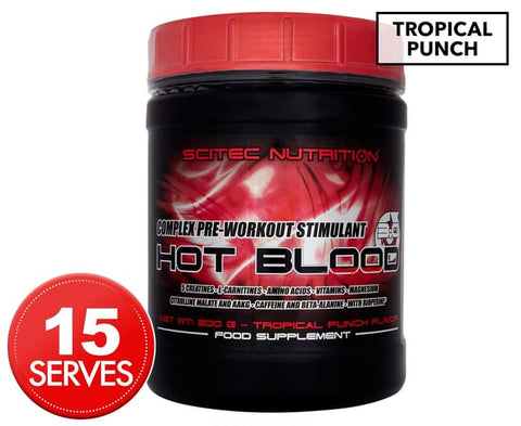 SciTec Hot Blood 3.0, Tropical Punch - 300g
