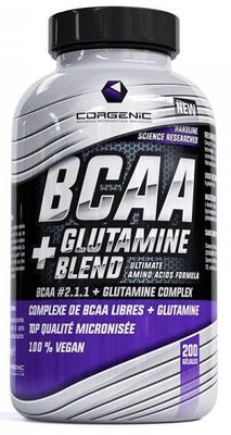 Corgenic BCAA + Glutamine Blend - 200 caps