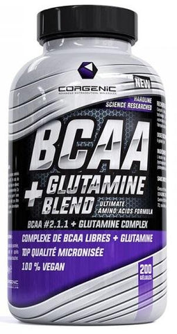 Corgenic BCAA + Glutamine Blend - 200 caps
