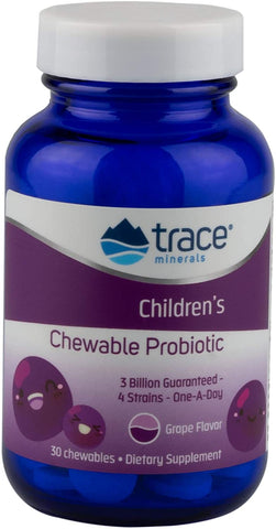 Trace Minerals Children's Chewable Probiotic, Grape - 30 chewables