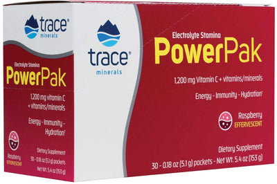 Trace Minerals Electrolyte Stamina Power Pak, Raspberry - 30 packets