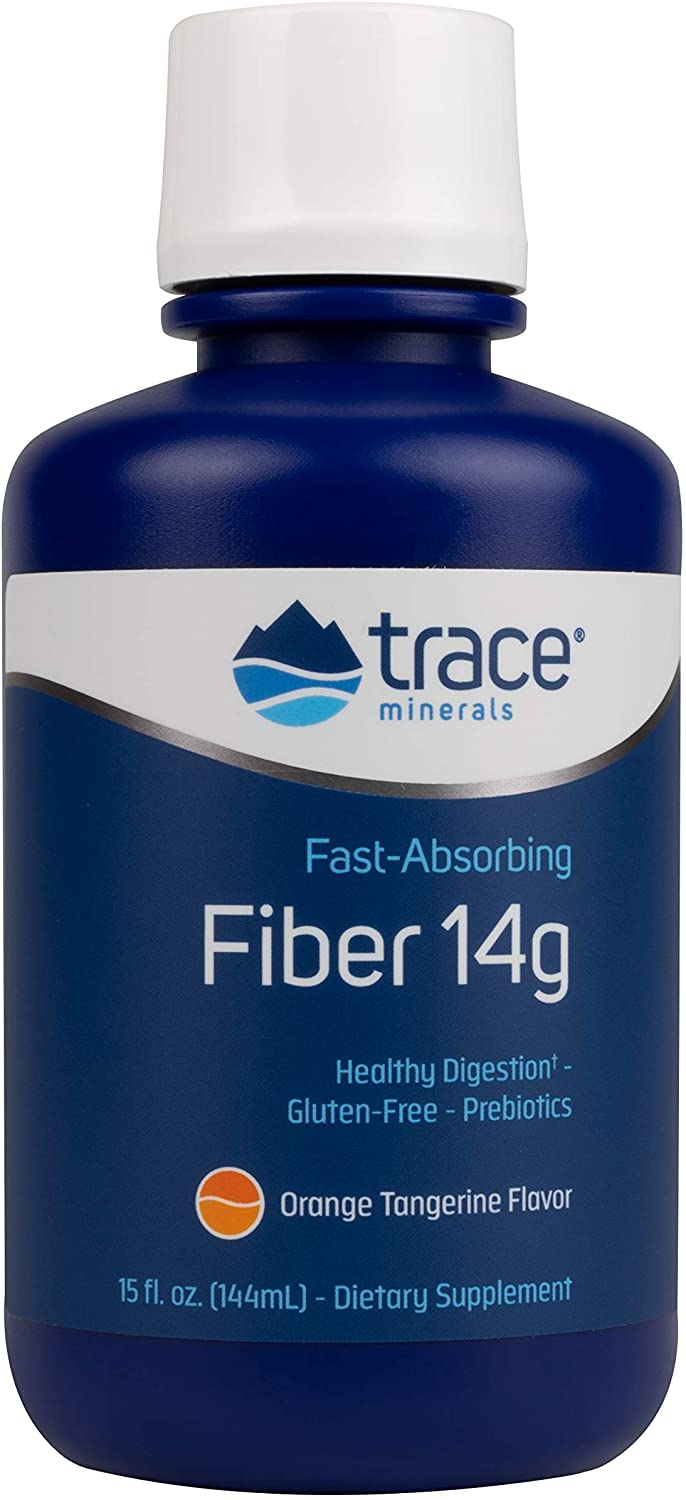 Trace Minerals Fiber 14g - Fast Absorbing, Orange Tangerine - 144 ml.