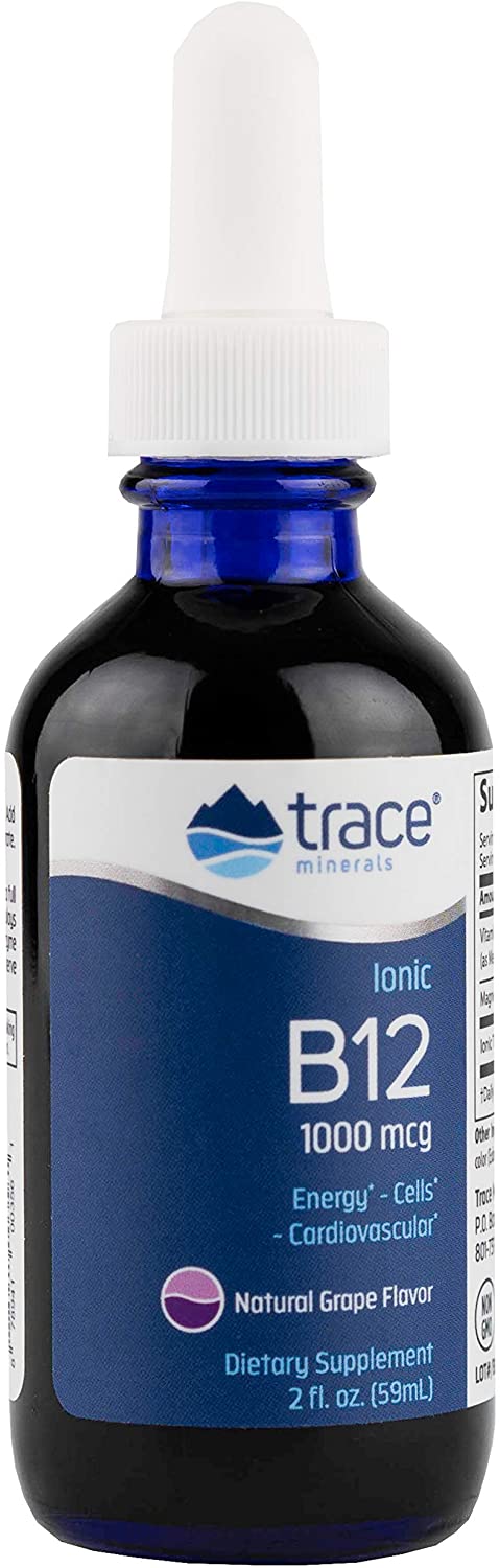 Trace Minerals Ionic B12, 1000mg - 59 ml.