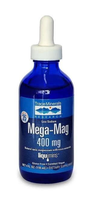 Trace Minerals Mega-Mag, 400mg - 118 ml.