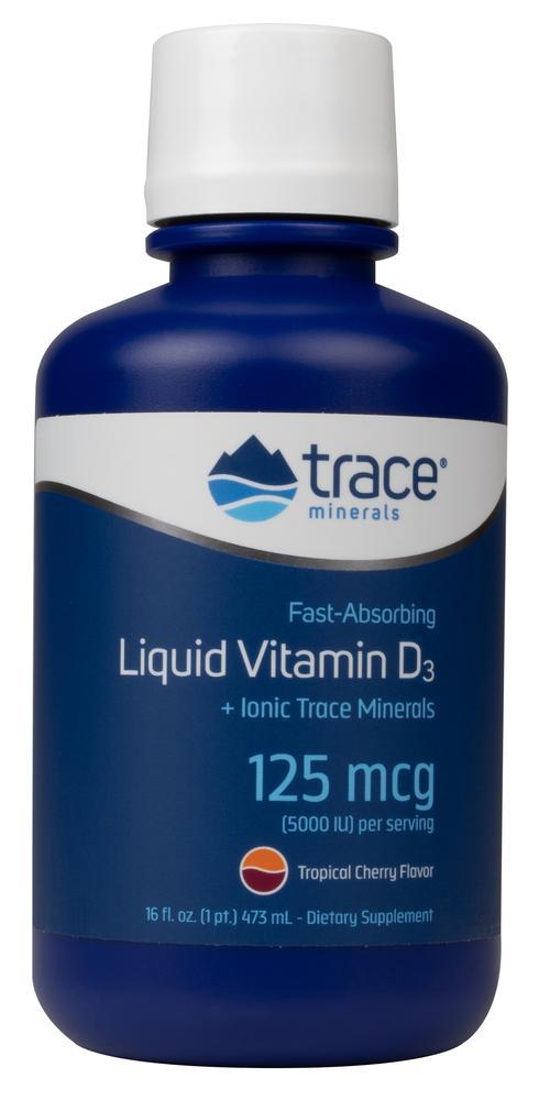 Trace Minerals Liquid Vitamin D3, Tropical Cherry - 473 ml.