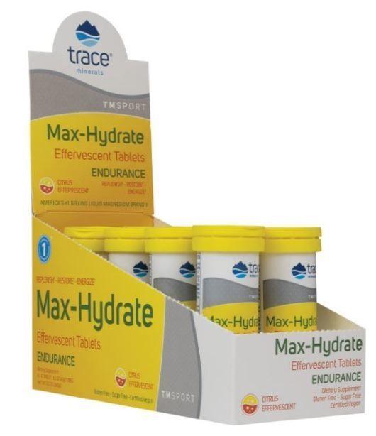 Trace Minerals Max-Hydrate Endurance - Effervescent Tablets, Citrus - 8 x 10 tabs