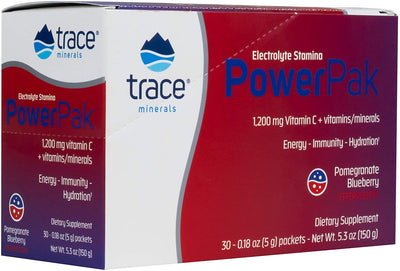 Trace Minerals Electrolyte Stamina Power Pak, Pomegranate Blueberry - 30 packets