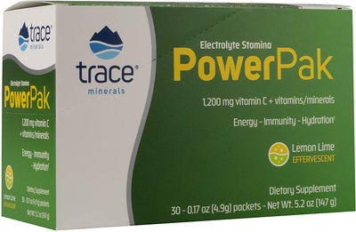 Trace Minerals Electrolyte Stamina Power Pak, Lemon Lime - 30 packets