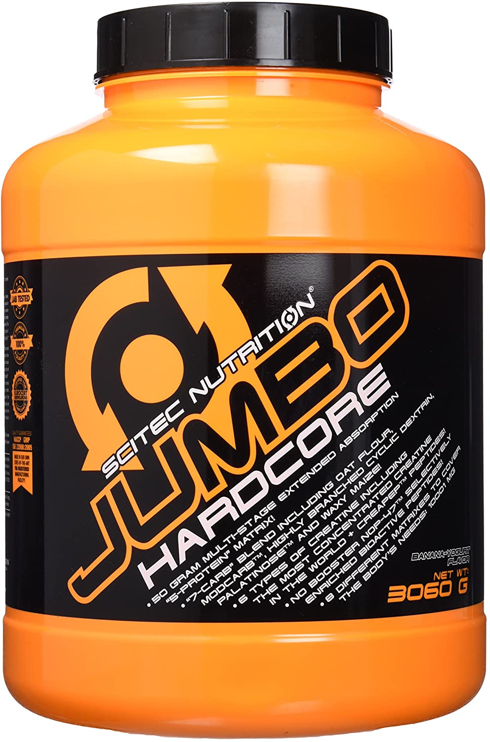 SciTec Jumbo Hardcore, Banana Yoghurt - 3060g