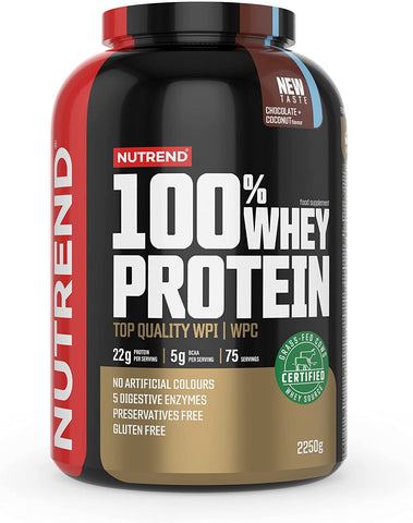Nutrend 100% Whey Protein, Chocolate Coconut - 2250g