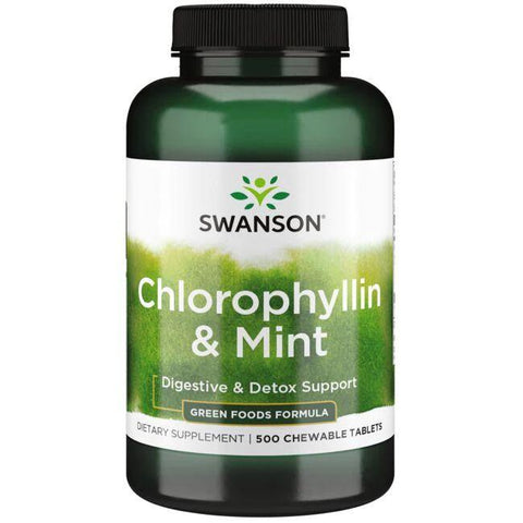 Swanson Chlorophyllin & Mint - 500 chewable tablets