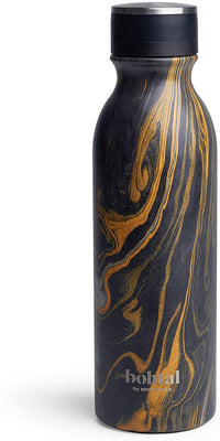 SmartShake Bohtal Insulated Flask, Black Marble - 600 ml.