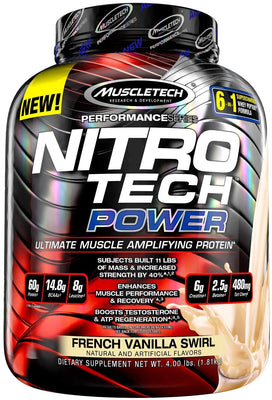 MuscleTech Nitro-Tech Power, French Vanilla Swirl - 1810g