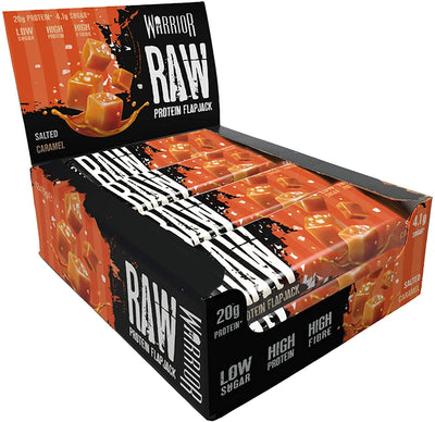 Warrior Raw Protein Flapjack, Salted Caramel - 12 bars