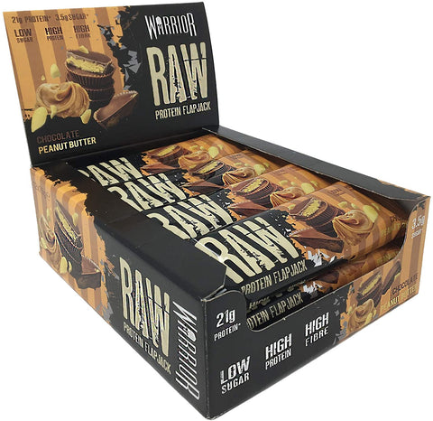 Warrior Raw Protein Flapjack, Chocolate Peanut Butter - 12 bars