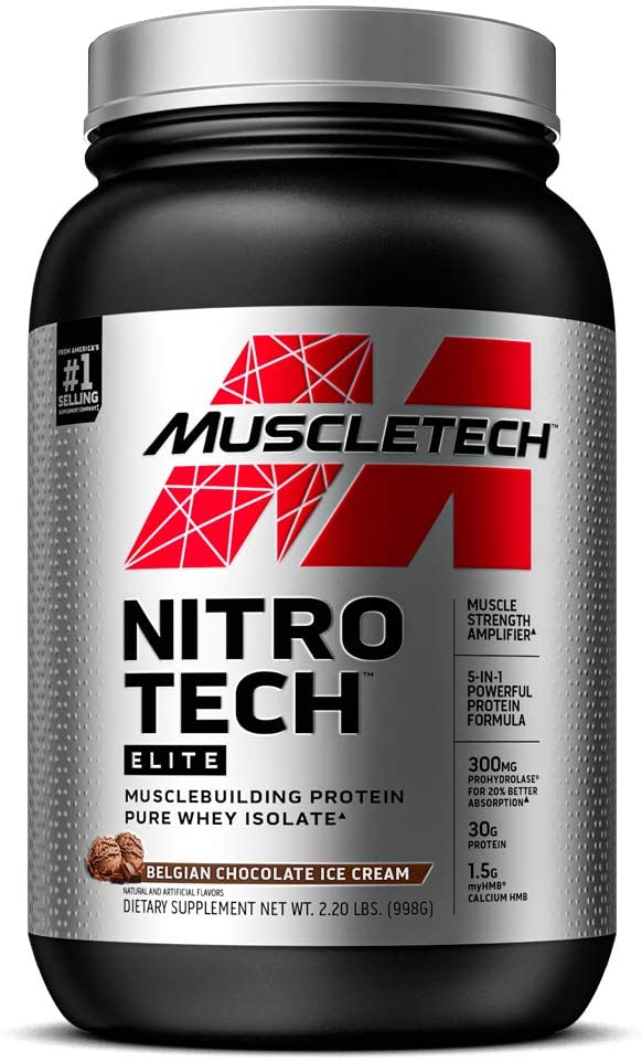 MuscleTech Nitro-Tech Elite, Belgian Chocolate Ice Cream - 998g
